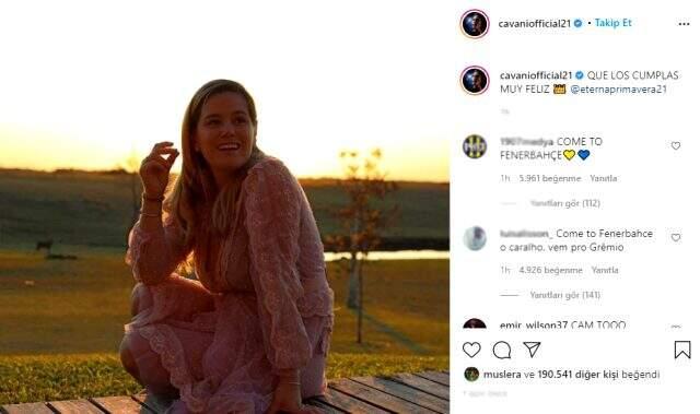 Fenerbahçe taraftarından Cavani'ye çağrı: Fenerbahçe'ye gel