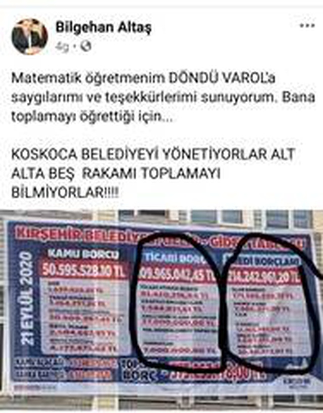Kırşehirli vatandaşın belediyeye 'hesap' tepkisi Kırşehirli vatandaşın belediyeye 'hesap' tepkisi
