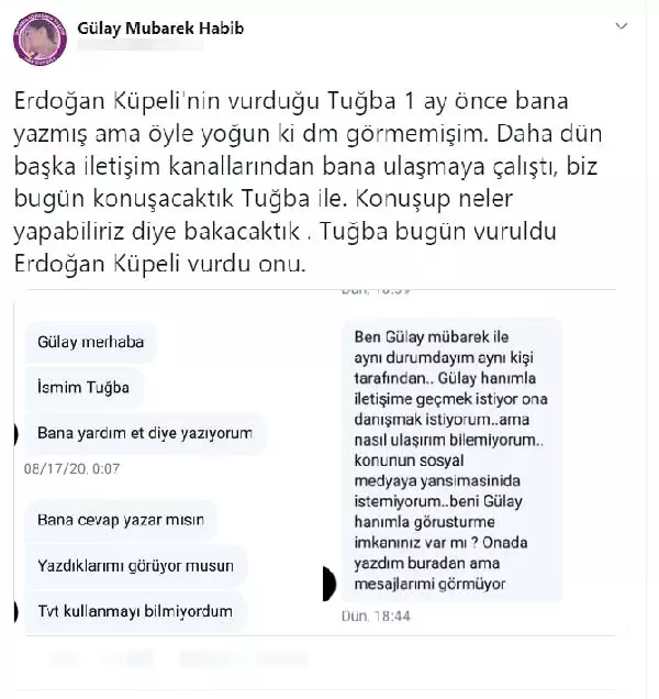 Eski öğretmenin katlettiği Tuğba Keleş'in başka mağdurdan yardım istediği ortaya çıktı