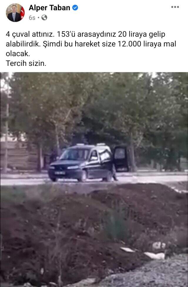 Belediye başkanından dereye moloz döken kişiye tepki: Bu hareket size 12 bin liraya mal olacak