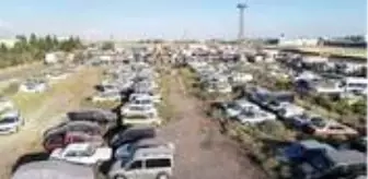 Diyarbakır'da yediemin otoparklarında bulunan araçlar çürüyor