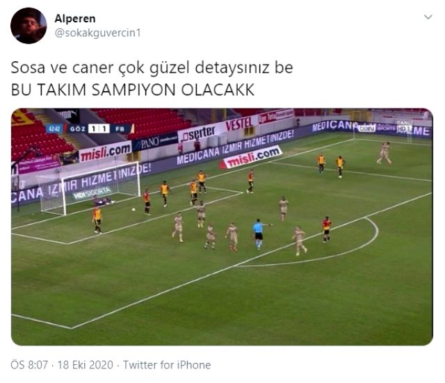 F.Bahçe'de Caner Erkin ve Jose Sosa'nın gol sevinci, Göztepe maçına damga vurdu