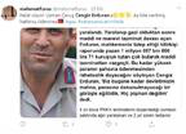 Milyonluk tazminattan feragat eden gazi, kirada oturuyormuş Milyonluk tazminattan feragat eden gazi, kirada oturuyormuş