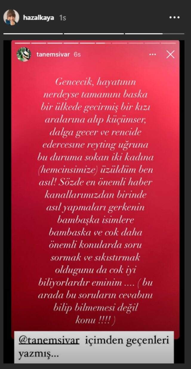 Sorulara yanıt veremeyince yayını terk eden Şevval Şahin'e ünlü isimlerden destek geldi