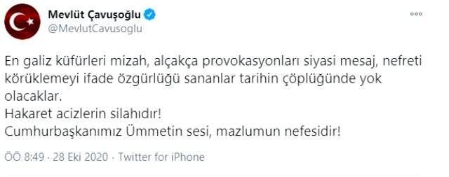 Son Dakika! Dışişleri Bakanı Çavuşoğlu'ndan Charlie Hebdo'ya sert tepki: Tarihin çöplüğünde yok olacaklar