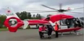 Ambulans helikopter 82 yaşındaki hasta için havalandı