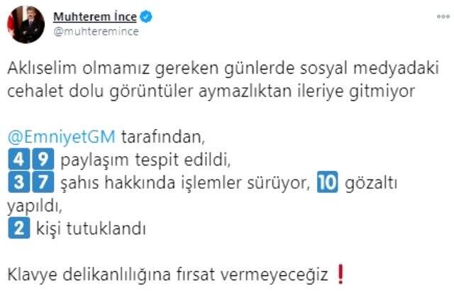 İzmir depremiyle ilgili provokatif paylaşım yapan 2 kişi tutuklandı İzmir depremiyle ilgili provokatif paylaşım yapan 2 kişi tutuklandı