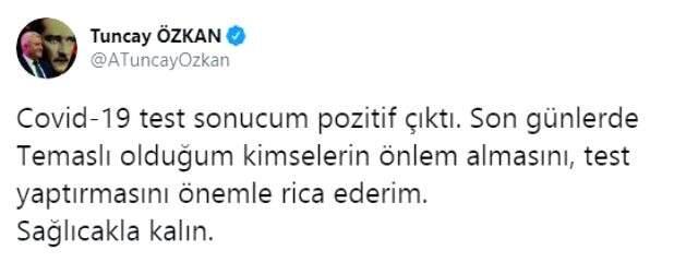 CHP'li Tuncay Özkan'ın koronavirüs testi pozitif çıktı