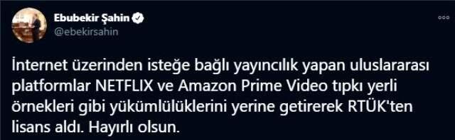 Son Dakika! Netflix ve Amazon Prime Video, yükümlülüklerini yerine getirerek RTÜK'ten lisans aldı