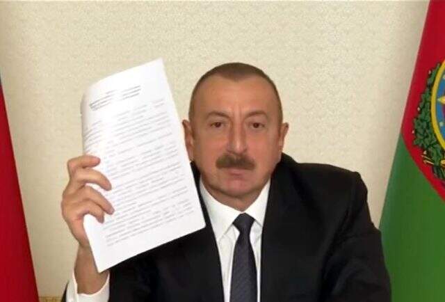 Azerbaycan Cumhurbaşkanı Aliyev: Bu anlaşma bizim şanlı zaferimizdir Azerbaycan Cumhurbaşkanı Aliyev: Bu anlaşma bizim şanlı zaferimizdir