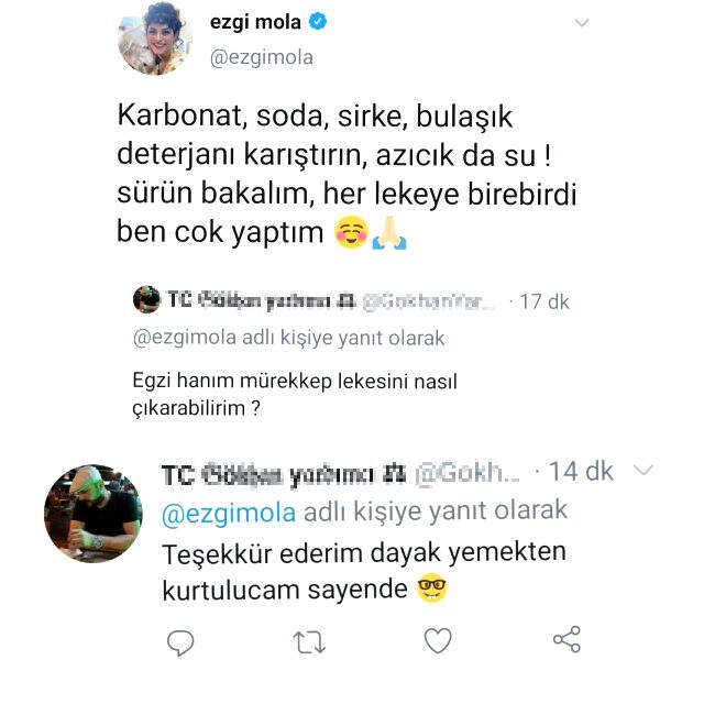 Ezgi Mola'ya temizlik taktiği verdiği takipçisinden güldüren cevap: Sayende dayak yemekten kurtulacağım Ezgi Mola'ya temizlik taktiği verdiği takipçisinden güldüren cevap: Sayende dayak yemekten kurtulacağım