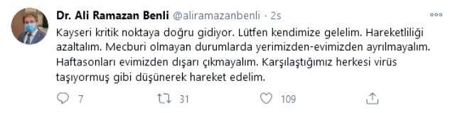 Kayseri'de 'salgında kritik noktaya doğru gidiliyor' uyarısı