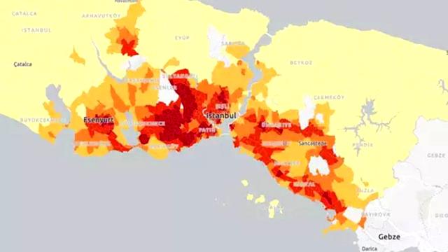 İstanbul'un koronavirüs kırılganlık haritasında Avrupa Yakası'ndaki mahalleler daha riskli bulundu