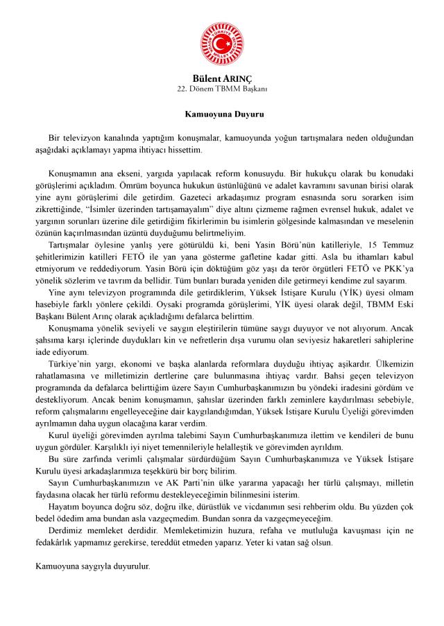 Bülent Arınç YİK üyeliğinden istifa etti: Erdoğan ve Arınç daha önce hangi konularda ters düşmüştü?