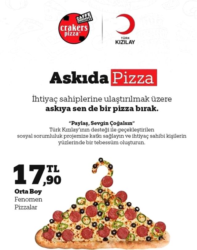 Kızılay'dan 'askıda pizza' kampanyası