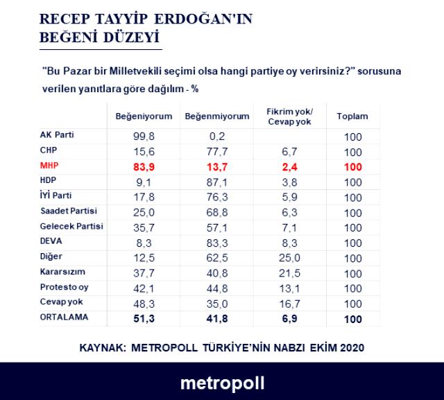 MetroPoll anketinde çarpıcı sonuçlar! MHP'lilere Erdoğan'ı, AK Partililere de Bahçeli'yi sordular