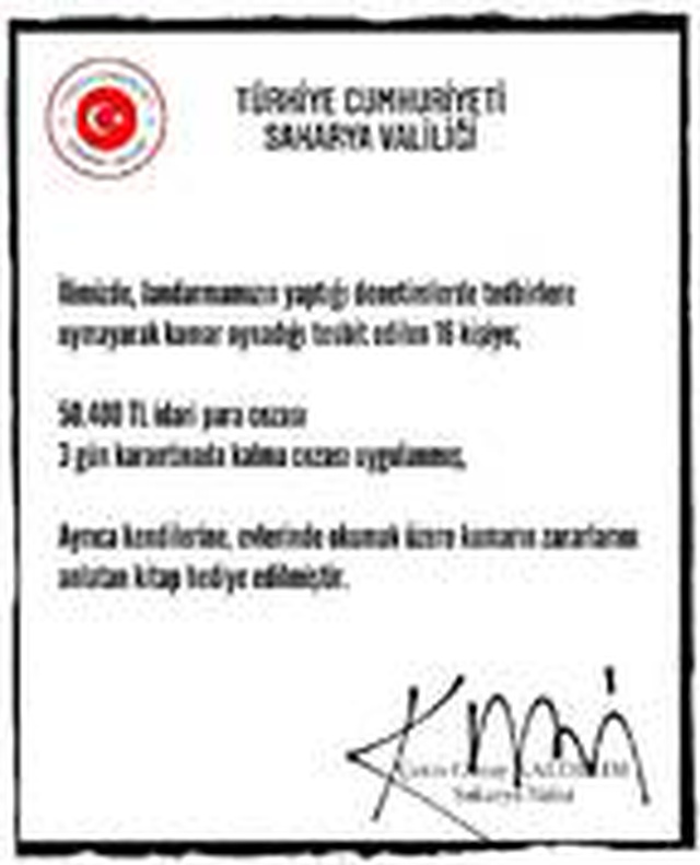 Kumar oynarken yakalanıp, karantinaya alınan 16 kişiye, okumaları için kitap verildi Kumar oynarken yakalanıp, karantinaya alınan 16 kişiye, okumaları için kitap verildi