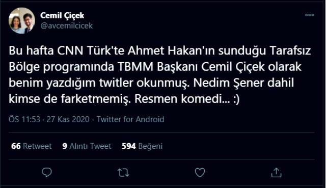 CNN Türk'teki tweet hatası alay konusu oldu! Canlı yayında Cemil Çiçekler karıştı