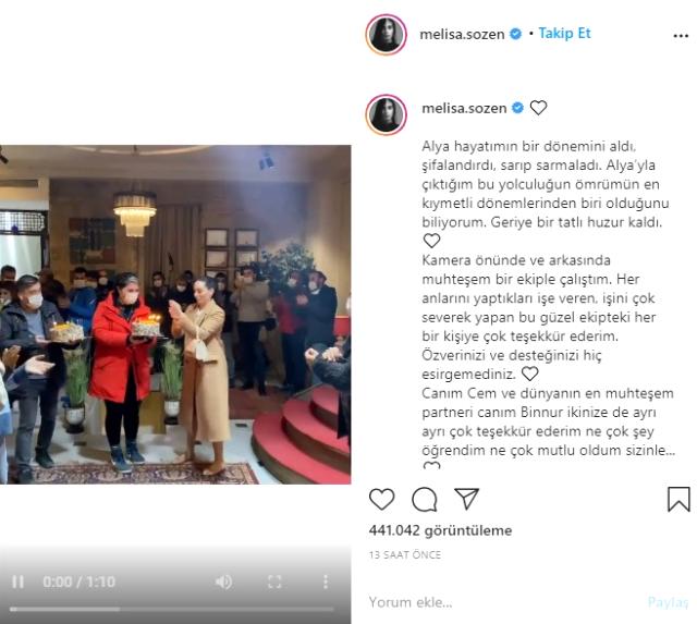 Melisa Sözen, Alya karakterini oynadığı Kırmızı Oda dizisine veda etti