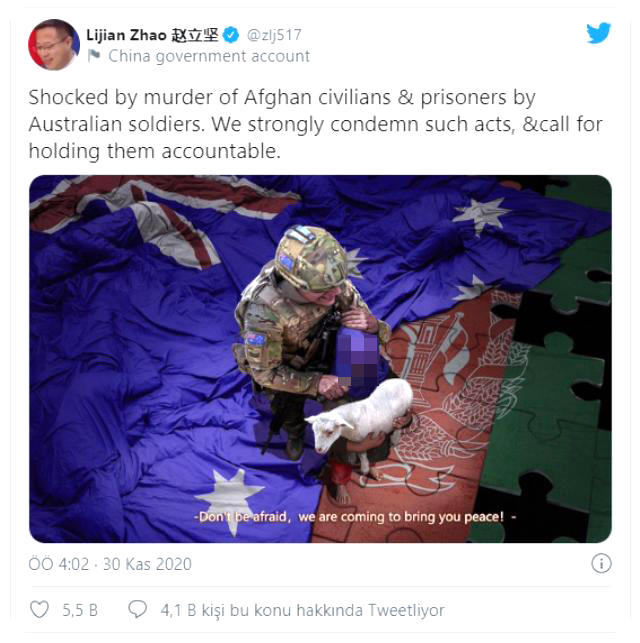 39 sivili öldürdüğü ortaya çıkan Avustralyalı askerlere ait Çin'in paylaşımı ortalığı fena karıştırdı