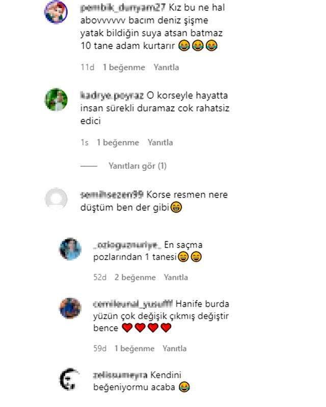 Korse markasının reklamını yapan Hanife Gürdal, verdiği pozla alay konusu oldu