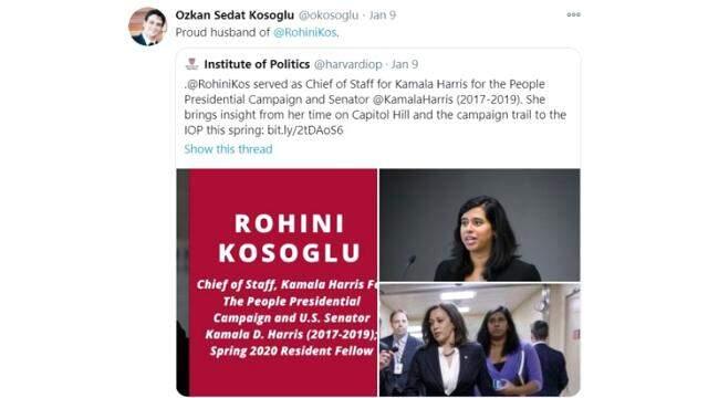 Tekirdağlı Türk ile evlenen Rohini Kösoğlu Beyaz Saray'da Tekirdağlı Türk ile evlenen Rohini Kösoğlu Beyaz Saray'da