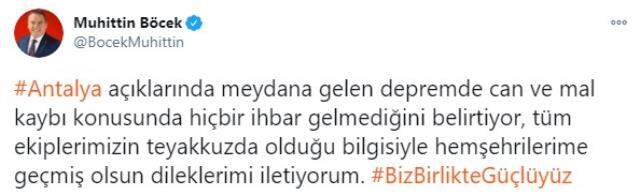 Son Dakika! Antalya Gazipaşa açıklarında 5.2 büyüklüğünde deprem