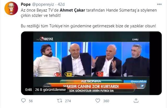 Ahmet Çakar, Fatih Terim'in eski yardımcısı Hande Sümertaş'ı açık açık tehdit etti