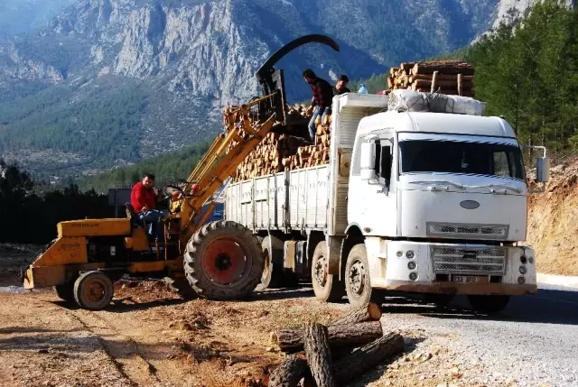 Kış şartlarında zorlu yaşam mücadelesi veren orman işçileri günlük 750 TL kazanıyor