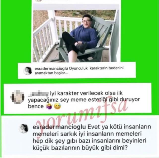Paylaşımına takipçisinden 'meme' yorumu gelince Esra Dermancıoğlu açtı ağzını yumdu gözünü