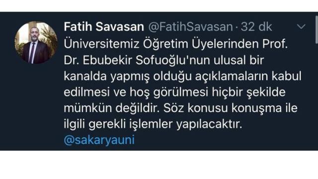 Üniversiteler için 'Fuhuş evleri' diyen Prof. Dr. Ebubekir Sofuoğlu hakkında işlem başlatılıyor