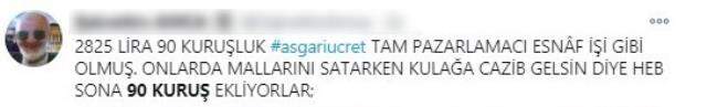 Asgari ücret zammında 90 kuruşluk küsurat sosyal medyada gündem oldu