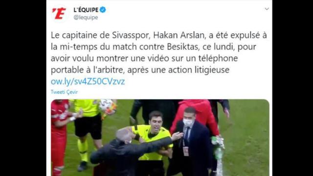 Hakan Arslan'ın hakeme telefon göstermesi Avrupa basının gündeminde