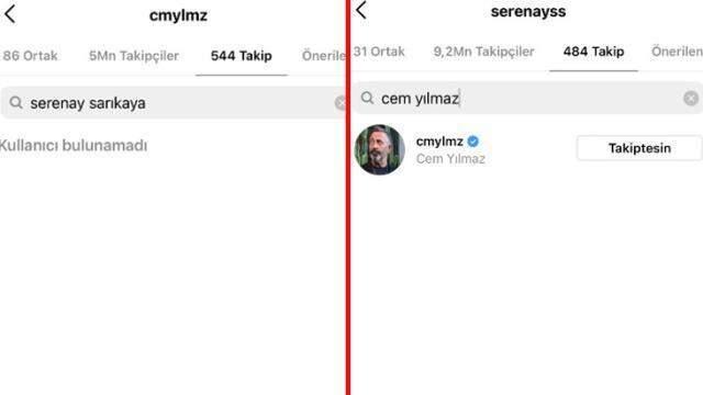 Cem Yılmaz eski sevgilisi Serenay Sarıkaya'yı takip etmeyi bıraktı