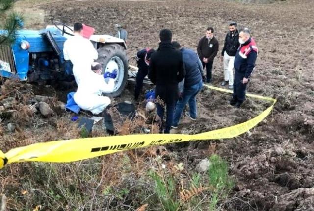 Ön tekerliği kopan traktör takla attı! Araçtan fırlayan sürücü hayatını kaybetti
