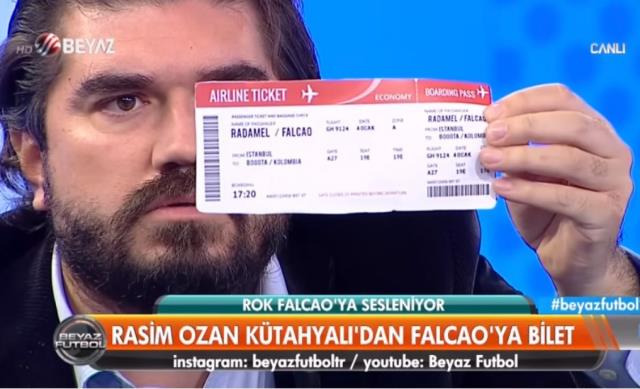 Rasim Ozan Kütahyalı, Falcao için uçak bileti aldı: Onurunla, şerefinle Türkiye'yi terk et