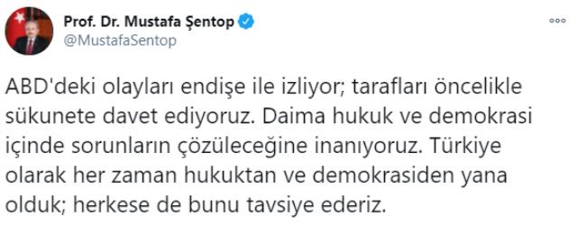 Dışişleri Bakanlığı'ndan ABD'deki kaosa ilişkin açıklama: Endişeyle takip ediyoruz