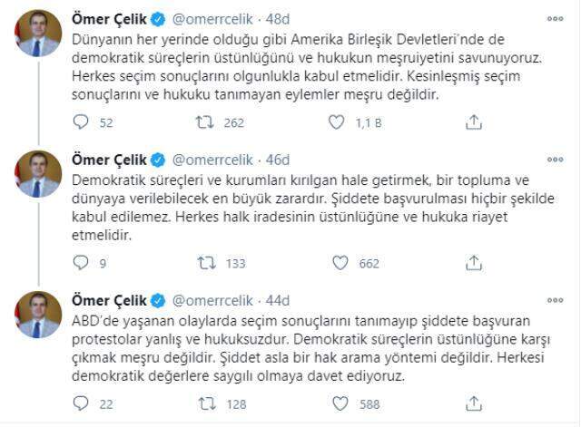 AK Parti'den ABD olaylarına ilişkin açıklama: Dünyaya verilebilecek en büyük zarardır
