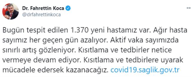 Son Dakika: Türkiye'de 7 Ocak günü koronavirüs nedeniyle 194 kişi vefat etti, 12 bin 171 yeni vaka tespit edildi