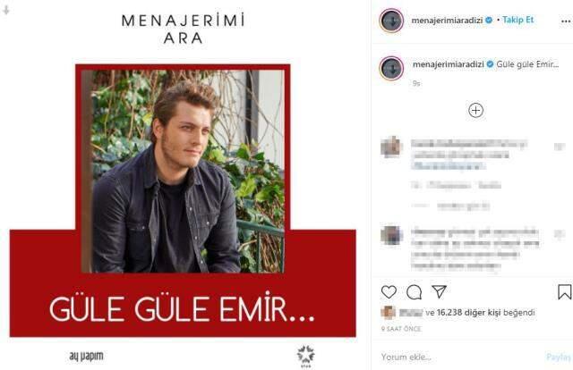 Oyuncu Burak Tozkoparan, Menajerimi Ara dizisinden ayrıldı