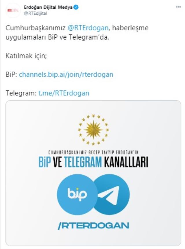 WhatsApp'ın tepki çeken kararı sonrası Erdoğan BİP ve Telegram'a katıldı