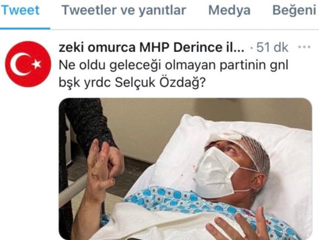 MHP'li başkandan saldırıya uğrayan Selçuk Özdağ'la ilgili tepki çeken paylaşım