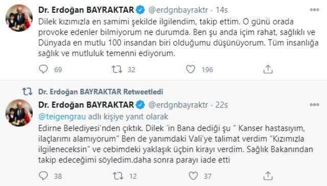 Eski Çevre ve Şehircilik Bakanı Bayraktar'dan Dilek Özçelik açıklaması: İçim rahat, dünyanın en mutlu 100 insanından biriyim