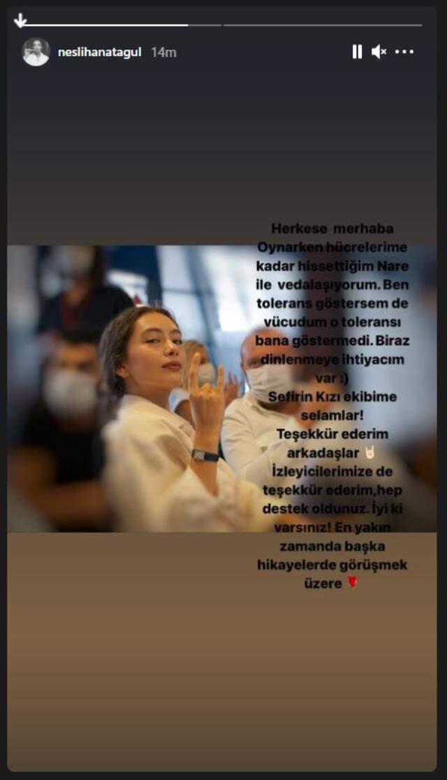 Neslihan Atagül, Sefirin Kızı dizisinden ayrıldı