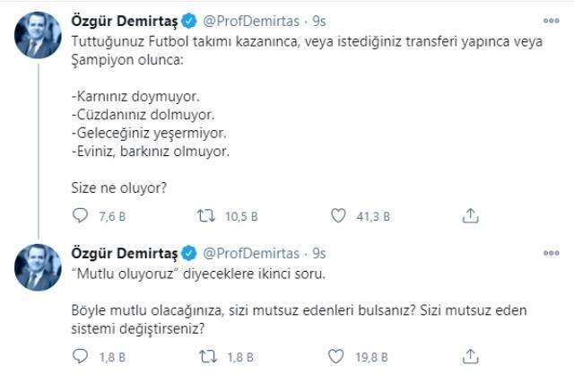 Ekonomist Özgür Demirtaş'ın Mesut Özil paylaşımı Fenerbahçeli taraftarları kızdırdı