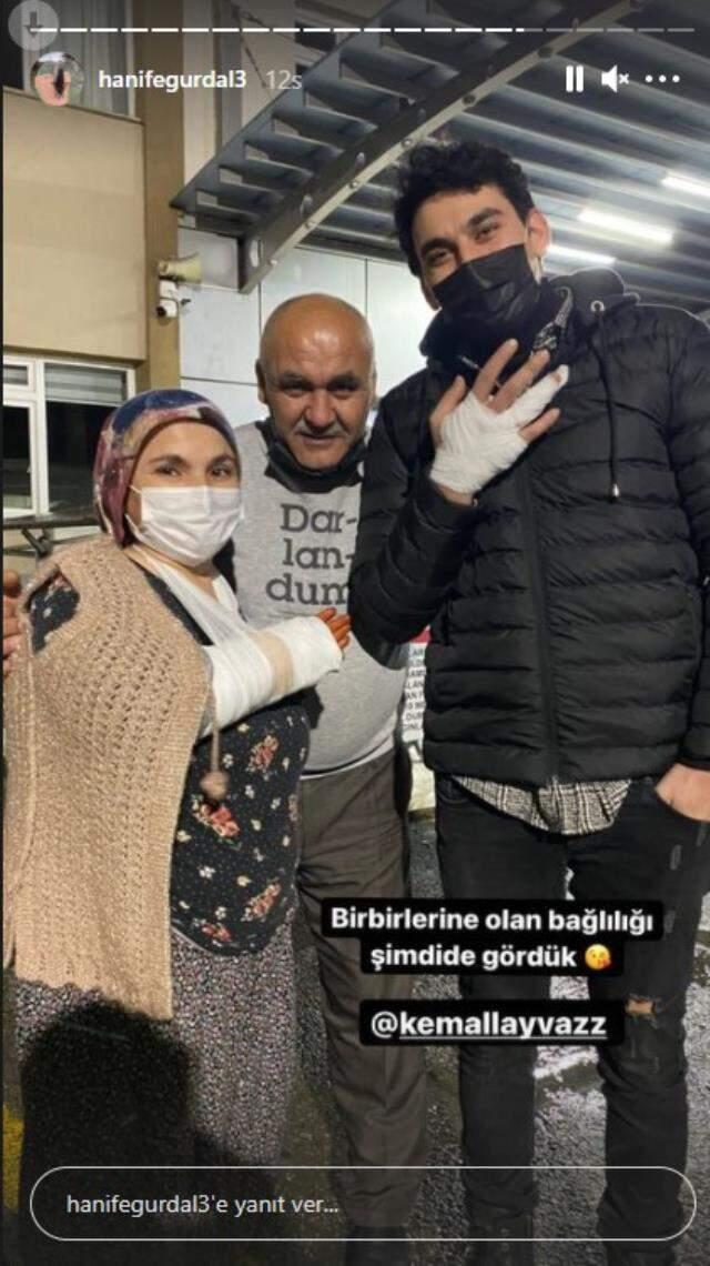 Hanife Gürdal ve ailesinin kar macerası hastanede bitti