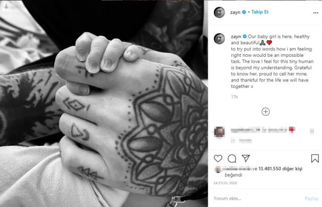 Gigi Hadid ve Zayn Malik'in kızının ismi sonunda ortaya çıktı