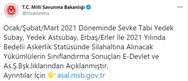 Milli Savunma Bakanlığı, bedelli askerlik yerlerini açıkladı