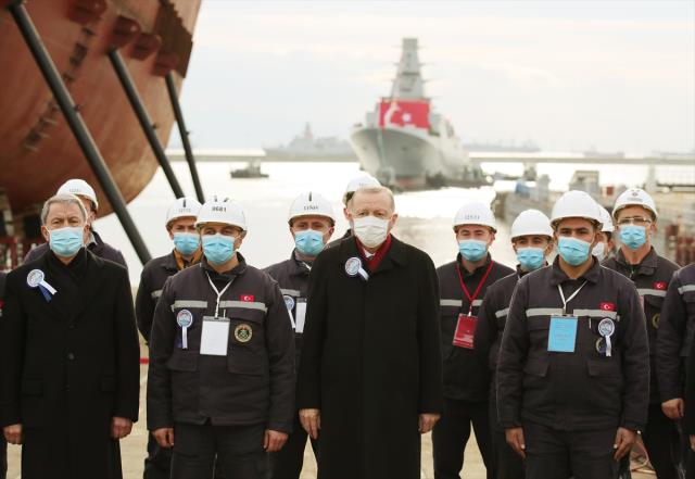 Türkiye için tarihi gün! Cumhurbaşkanı Erdoğan'ın katılımıyla ilk milli fırkateyn denize indirildi