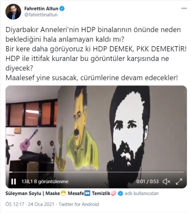 HDP binasındaki Öcalan posterleri ifşa olunca Soylu AİHM kararını hatırlattı: Batı istismara müsaade etmiyor, ancak bizden istiyor